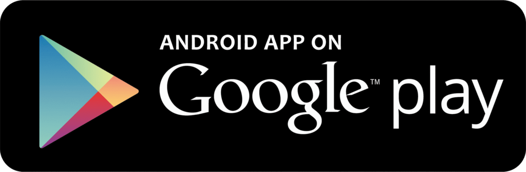 The Google Play button, featuring the colorful, triangular Google Play icon and the text "ANDROID APP ON Google Play" in white against a solid black background.